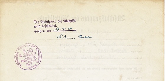 Abschlusszeugnis - Rückseite, FS-560 Abschlusszeugnis - Rückseite, FS-560